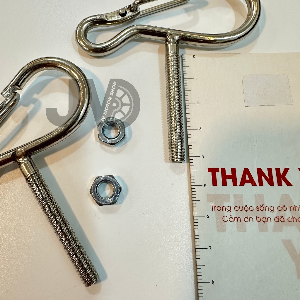 Móc Kẹp INOX Treo Xe Máy, Chống Gỉ - Treo đồ tiện lợi - gắn mọi dòng xe, dễ lắp đặt