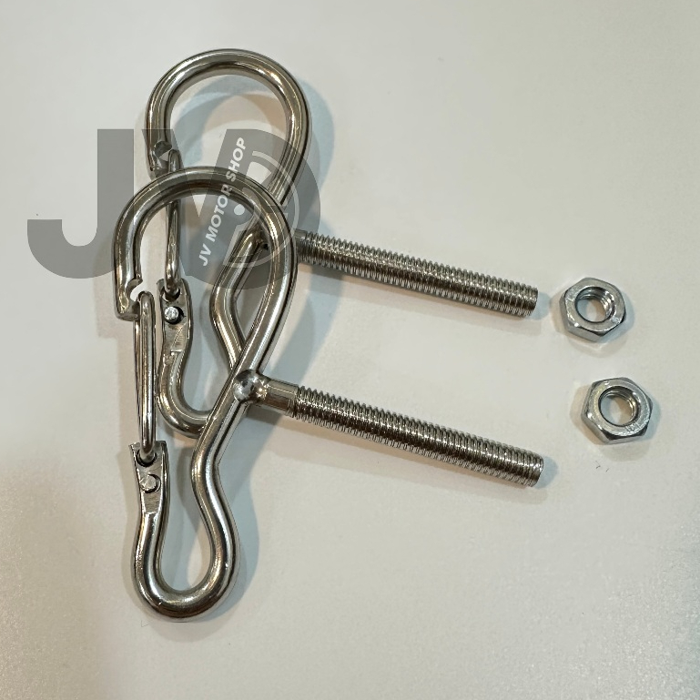 Móc Kẹp INOX Treo Xe Máy, Chống Gỉ - Treo đồ tiện lợi - gắn mọi dòng xe, dễ lắp đặt