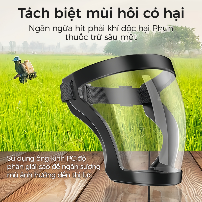 Mặt nạ bảo vệ chống bụi Mặt Acrylic Trong Suốt, Kính Chống Giọt Bắn, Kính Bảo Hộ Chống Bụi Có Lỗ Thoát Khí Với bông lọc