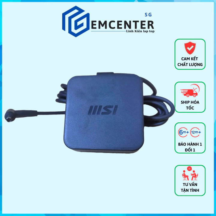 SẠC LAPTOP MSI 19V 3.42A 65W Sạc Laptop MSI Modern 14 B11ML B11MU, Modern 14 B5M B5M-02 Modern 15