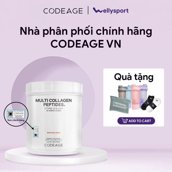 Bột collagen CodeAge Multi Collagen Peptides 567g - collagen thủy phân hỗ trợ trẻ hóa da Codeage chính hãng