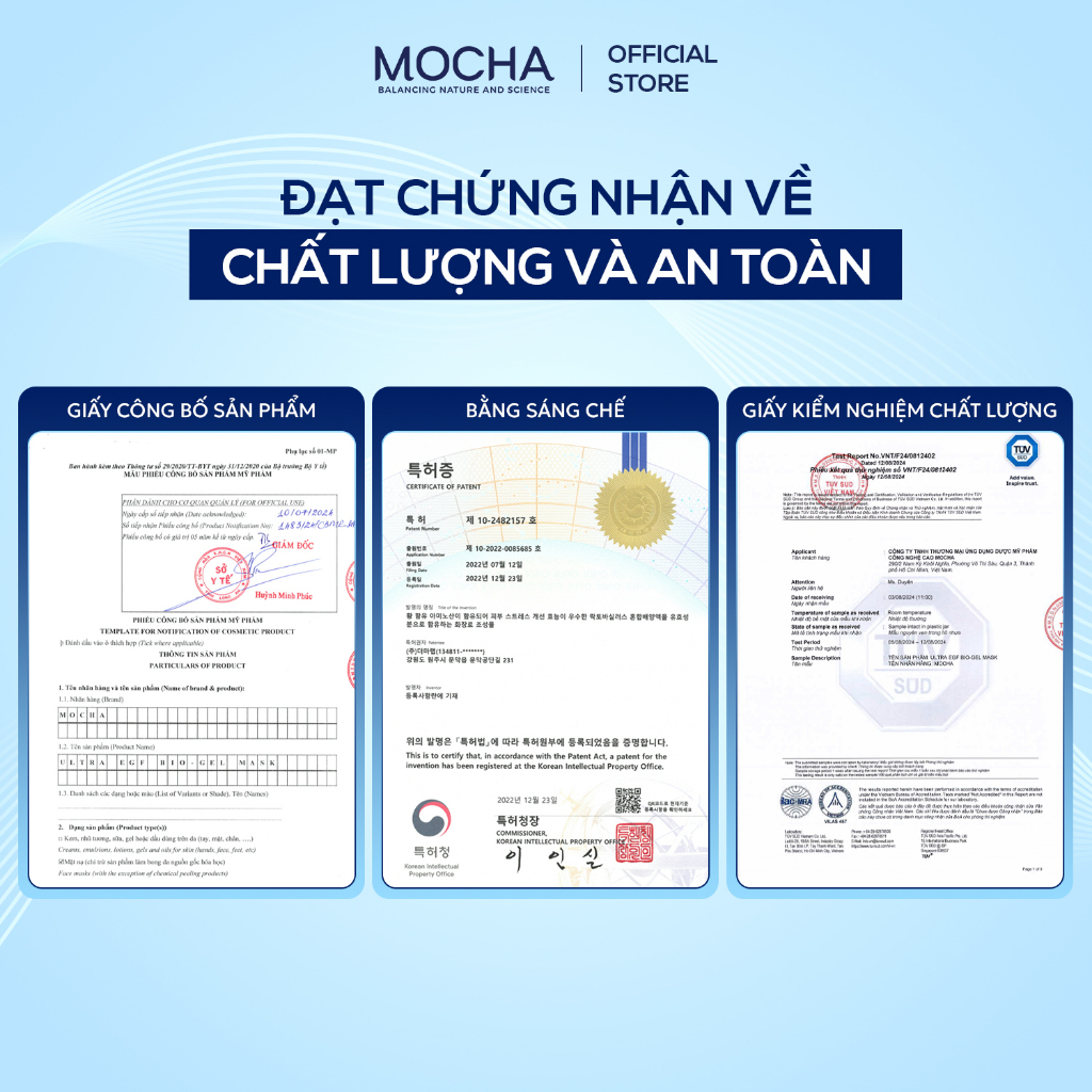 Mặt Nạ Gel Lạnh Siêu Phục Hồi MOCHA Ultra EGF Bio - Gel Mask , Làm Dịu Và Cấp Ẩm Chuyên Sâu Cho Da Tổn Thương 50G