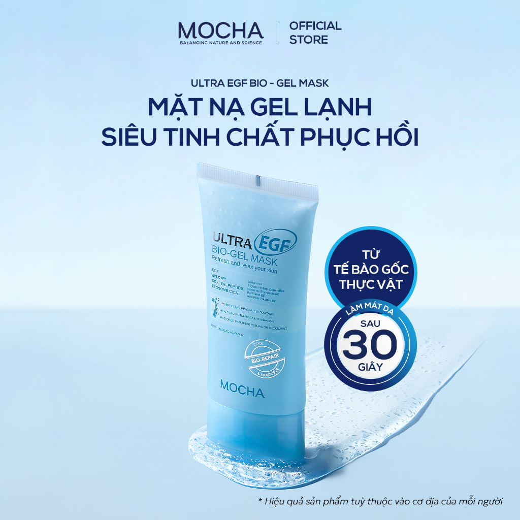 Mặt Nạ Gel Lạnh Siêu Phục Hồi MOCHA Ultra EGF Bio - Gel Mask , Làm Dịu Và Cấp Ẩm Chuyên Sâu Cho Da Tổn Thương 50G