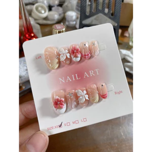 384. nailbox hè 2 hoa ombre, gel nổi