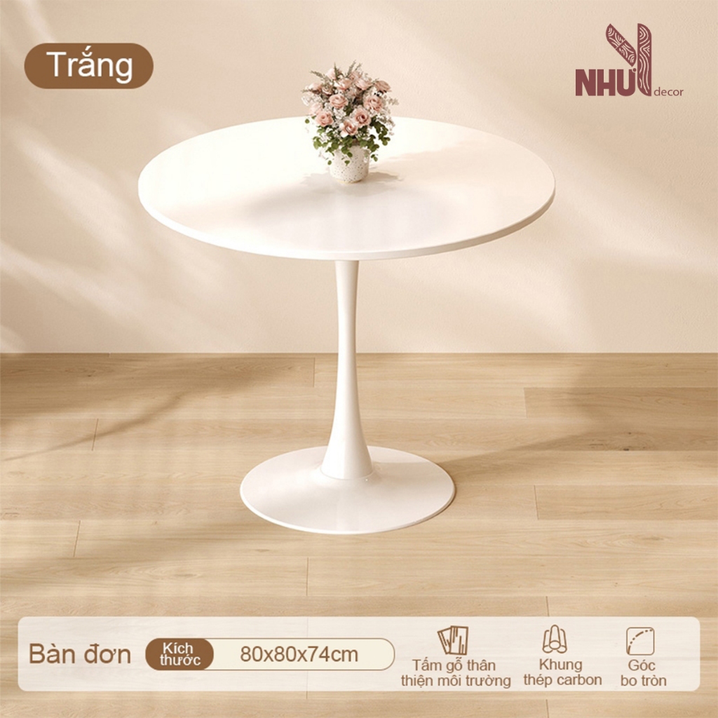 Bali Bàn Tròn Tulip Bắc Âu Tối Giản Bàn Cafe Bàn Trà Bàn Decor Ban Công Đa Năng Nhiều Kích Thước