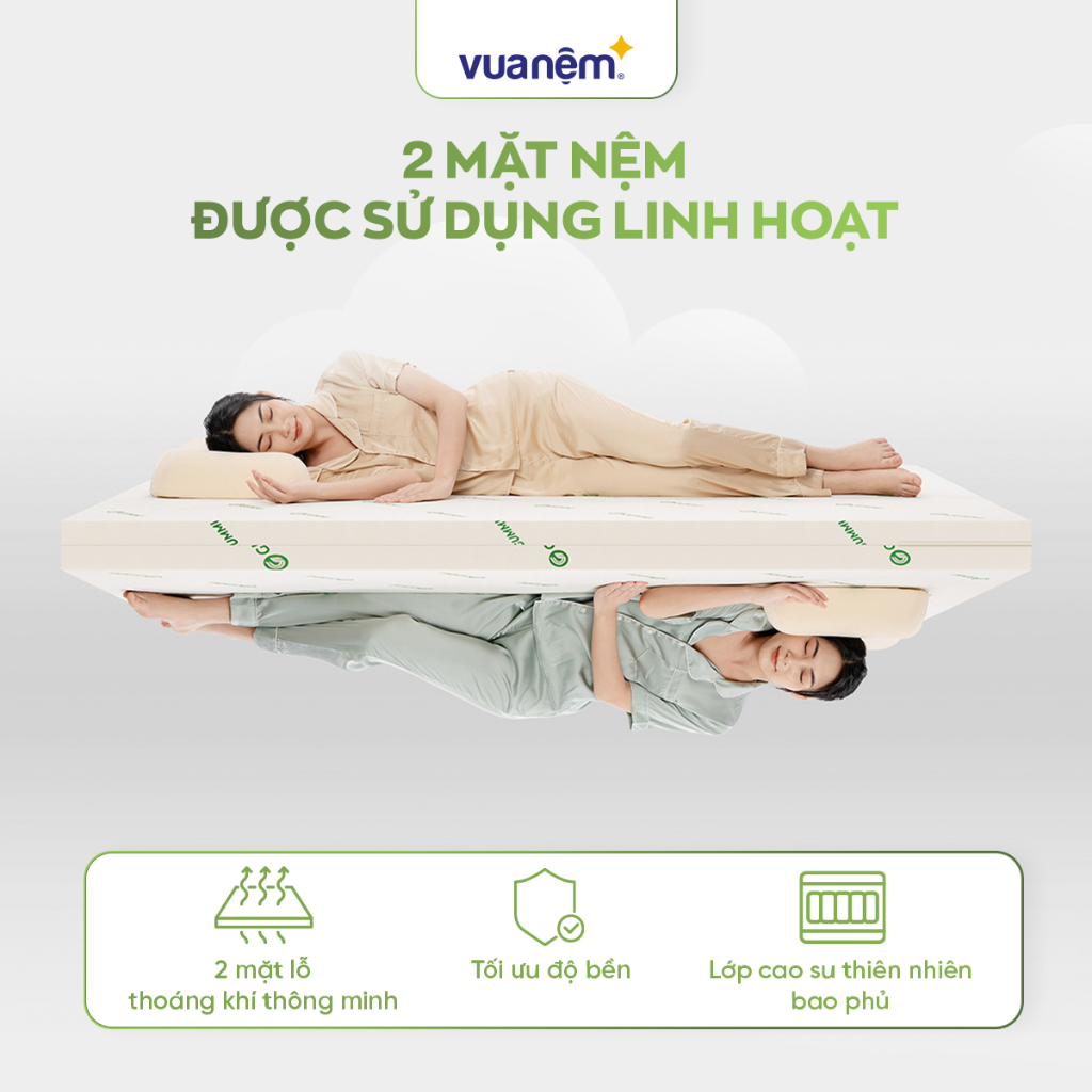 [ĐƠN 10TR TẶNG 1 BỘ CHĂN BÉ] Nệm Cao Su Foam Giảm Đau Lưng, Chữa Lành Gummi Lite 10cm