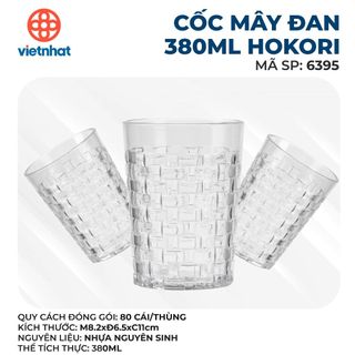 Cốc nhựa Meka giả thủy tinh trong suốt Việt Nhật - uống nước, trà đá, nhân trần tiện dụng