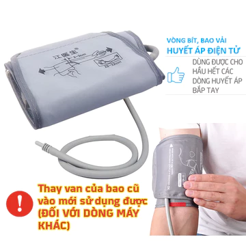 ✅ [PHỤ KIỆN] Bao Vải Huyết Áp Điện Tử (Vòng Bít, Túi Hơi) Thường | Dùng được cho hầu hết huyết áp điện tử -VT0978