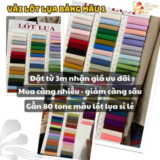 Vải lót lụa Phượng Thúy chất mềm mịn nhiều màu dùng may lót đầm, làm phông nền trang trí khổ 1m55