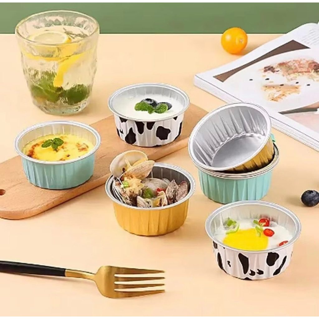 SET 20 CỐC NHÔM LÁ THIẾC LÀM KHUÔN BÁNH PUDDING CÓ THỂ TÁI SỬ DỤNG TIỆN LỢI