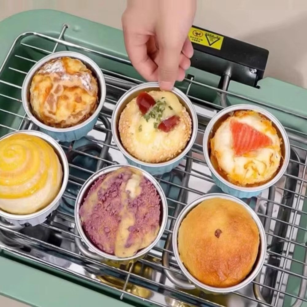 SET 20 CỐC NHÔM LÁ THIẾC LÀM KHUÔN BÁNH PUDDING CÓ THỂ TÁI SỬ DỤNG TIỆN LỢI