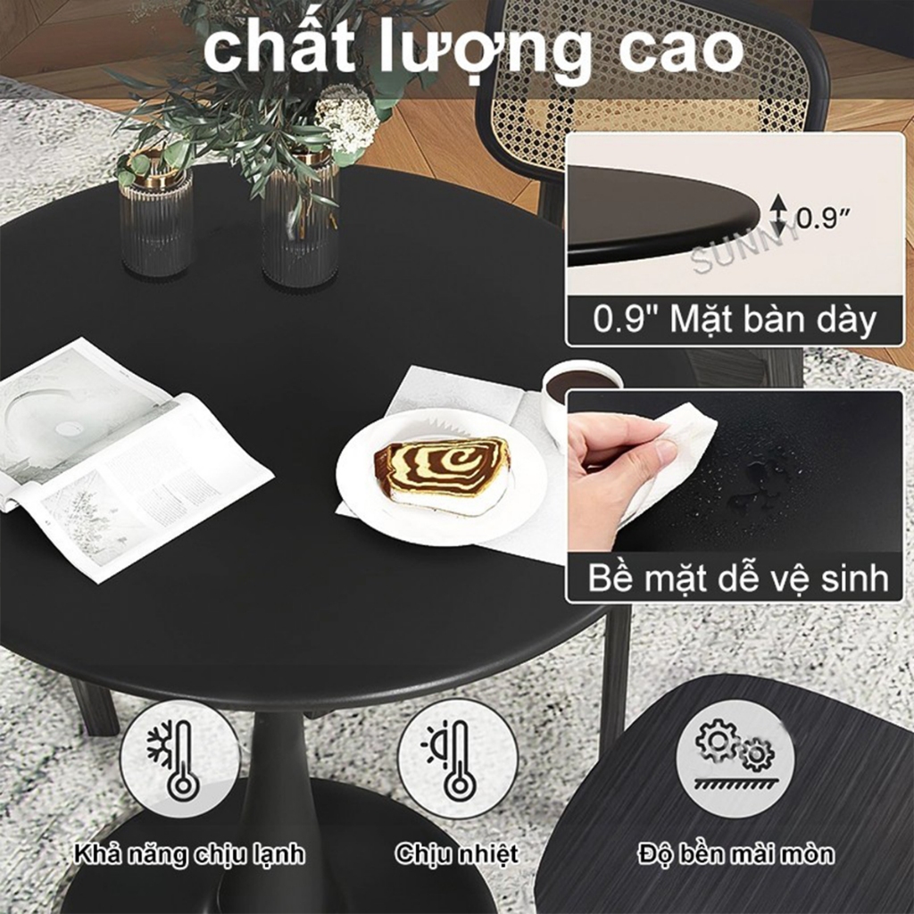 Bàn Tròn Tulip Bắc Âu Hiện Đại - Tối Giản Chất Lượng Cao Decor Cafe