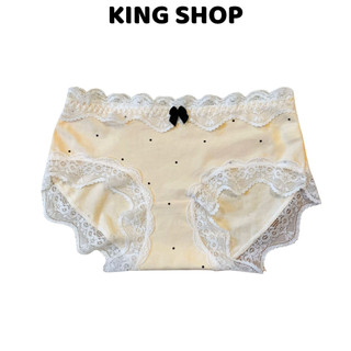 Quần Lót Nữ Cotton Phối Ren Chấm Bi Siêu Xinh, Quần Chip Mềm Thoáng Đính Nơ Xinh King Shop L-5410