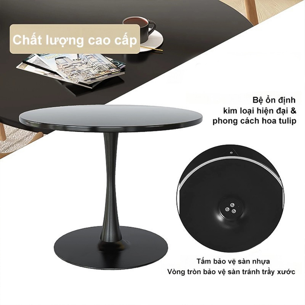 Bàn Tròn Tulip Bắc Âu Hiện Đại - Tối Giản Chất Lượng Cao Decor Cafe