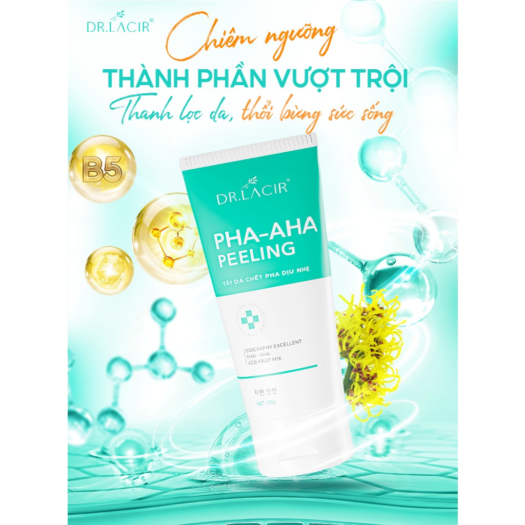 Tẩy Da Chết Dịu Nhẹ PHA-AHA Peeling DR.LACIR - Dịu Nhẹ, Làm Mịn, Dưỡng Ẩm (120g)
