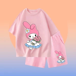 Bộ quần áo trẻ em – In Melody ôm hoa sen xinh xắn, cotton mềm mịn, không lo nóng (M 197)