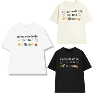 Áo Thun Unisex bản tính DỄ THƯƠNG, Áo Phông Nam Nữ Form Rộng Tay Lỡ Chất Thun Cotton Mềm Mịn Menswear Cổ Tròn