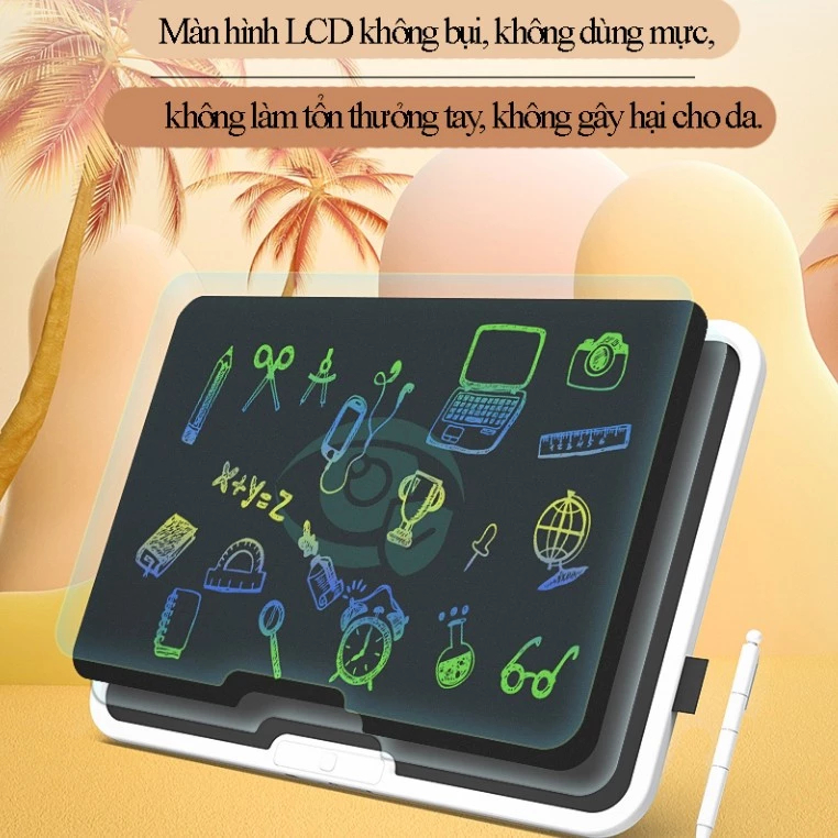 Bảng vẽ tự xóa LCD điện tử, bảng viết vẽ thông minh cỡ lớn 15 inch màn hình LCD