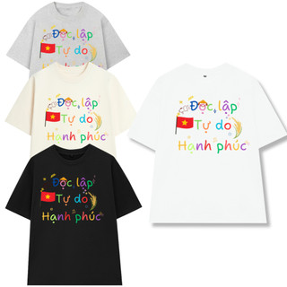 [VERSION 2] Áo Thun Unisex Yêu Nước Việt Nam ĐLTDHP lớn, Áo Phông Nam Nữ Form Rộng Tay Lỡ Chất Thun Cotton Mềm Mịn