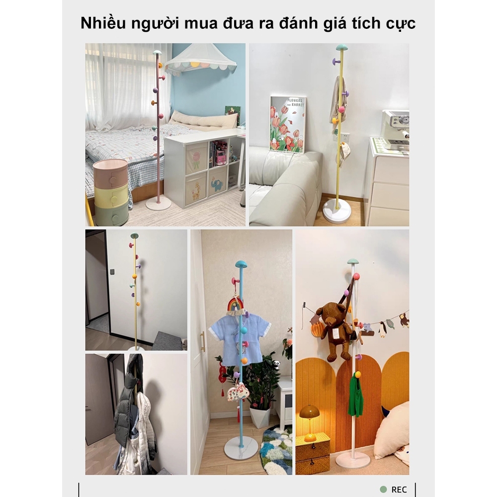 𝐎𝐥𝐢𝐟𝐞 Cây Treo Quần Áo Hình Nấm Dễ Thương Hoạt Hình Giá Treo Quần Áo Đứng Chất Móc Treo Đa Năng