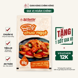 Sốt Chua Ngọt Gói 80 Gram THẾ GIỚI SỐT Gia Vị Nấu Ăn Hoàn Chỉnh Tiện Lợi Sốt Xào Đậm Việt Cao Cấp