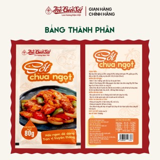 Sốt Chua Ngọt Gói 80 Gram THẾ GIỚI SỐT Gia Vị Nấu Ăn Hoàn Chỉnh Tiện Lợi Sốt Xào Đậm Việt Cao Cấp