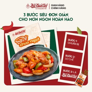 Sốt Chua Ngọt Gói 80 Gram THẾ GIỚI SỐT Gia Vị Nấu Ăn Hoàn Chỉnh Tiện Lợi Sốt Xào Đậm Việt Cao Cấp
