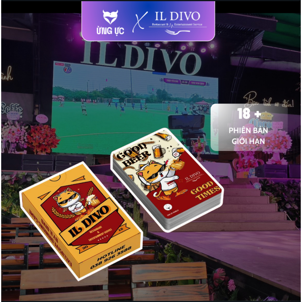 [Limited] Bộ bài IL Divo x Ừng Ực bản giới hạn 53 lá, độc quyền cho quán bia