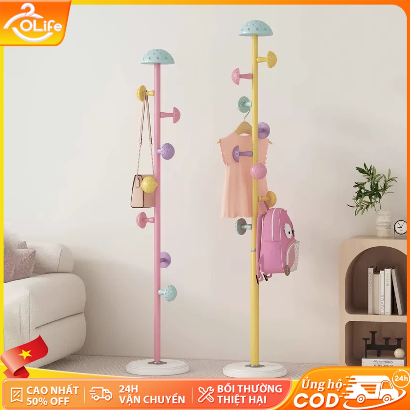 𝐎𝐥𝐢𝐟𝐞 Cây Treo Quần Áo Hình Nấm Dễ Thương Hoạt Hình Giá Treo Quần Áo Đứng Chất Móc Treo Đa Năng