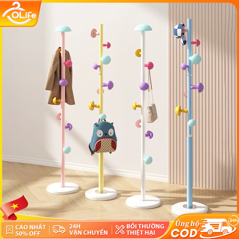 𝐎𝐥𝐢𝐟𝐞 Cây Treo Quần Áo Hình Nấm Dễ Thương Hoạt Hình Giá Treo Quần Áo Đứng Chất Móc Treo Đa Năng