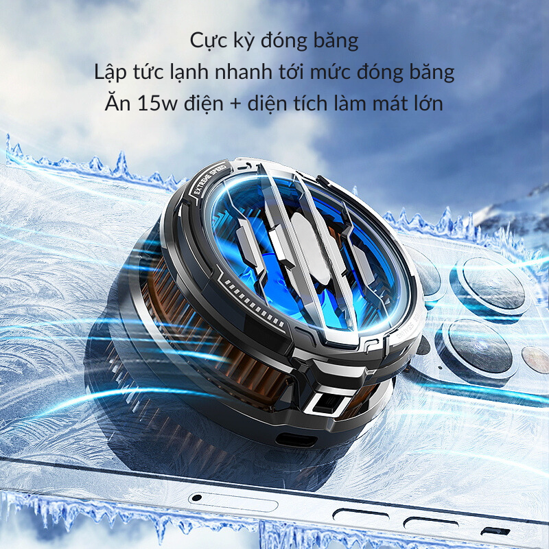 Quạt Tản Nhiệt Điện Thoại Sò Lạnh MEMO  CX07 - LED Gaming, Nam Châm Siêu Mạnh, Làm Lạnh Cực Sâu (BH Lỗi 1 Đổi 1) | BigBuy360 - bigbuy360.vn