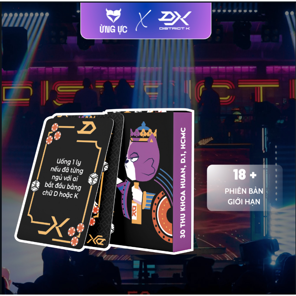 [Limited] Bộ bài District K x Ừng Ực phiên bản giới hạn 36 lá dành riêng cho quán nhậu
