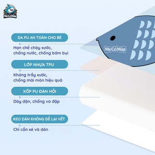 Miếng Xốp Dán Tường Cao Cấp Chống Va Đập Cho Bé, Tấm Xốp Dán Tường Hình Hoạt Hình 3D Trang Trí Phòng Ngủ