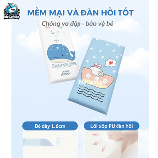 Miếng Xốp Dán Tường Cao Cấp Chống Va Đập Cho Bé, Tấm Xốp Dán Tường Hình Hoạt Hình 3D Trang Trí Phòng Ngủ
