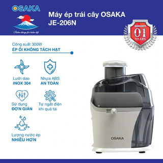 Máy Ép Trái Cây OSAKA JE206N | Ép Nhanh Nguyên Trái – Công Suất 300W – Inox 304 | Tự Ngắt An Toàn