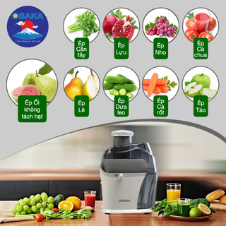 Máy Ép Trái Cây OSAKA JE206N | Ép Nhanh Nguyên Trái – Công Suất 300W – Inox 304 | Tự Ngắt An Toàn