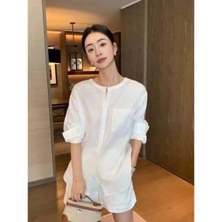 𝗖𝘂𝘀𝗶 𝗟𝗶𝗻𝗲𝗻 - |LY LINEN|-  Áo sơ mi Linen cổ tàu A07