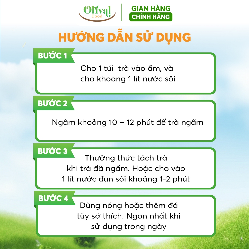 Trà Gạo Lứt Huyết Rồng Hoa Đu Đủ Đực túi lọc-Thải độc gan, giảm ho, giảm mỡ máu, ngủ ngon-OlivalFood