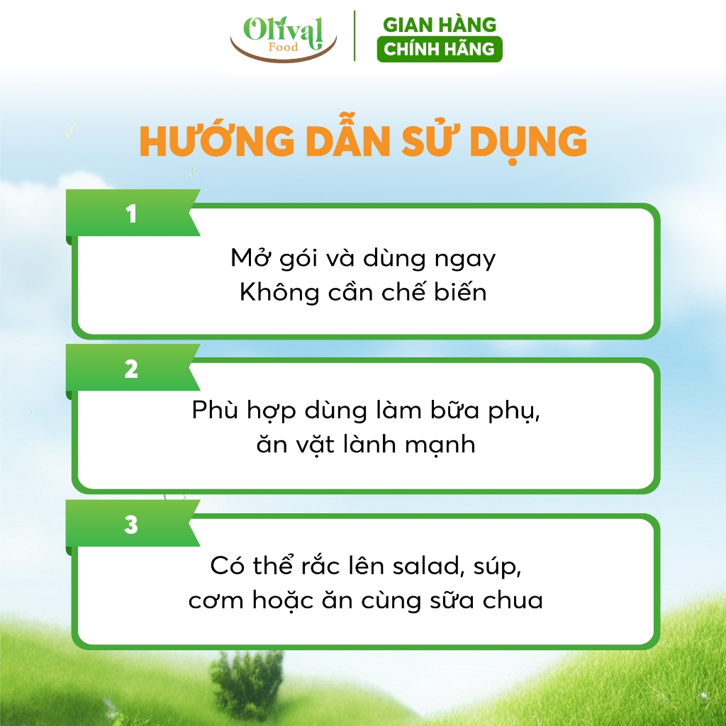 Cốm gạo lứt huyết rồng rong biển Olivalfood 200gr - Thơm ngon bắt vị, chay mặn đều dùng được