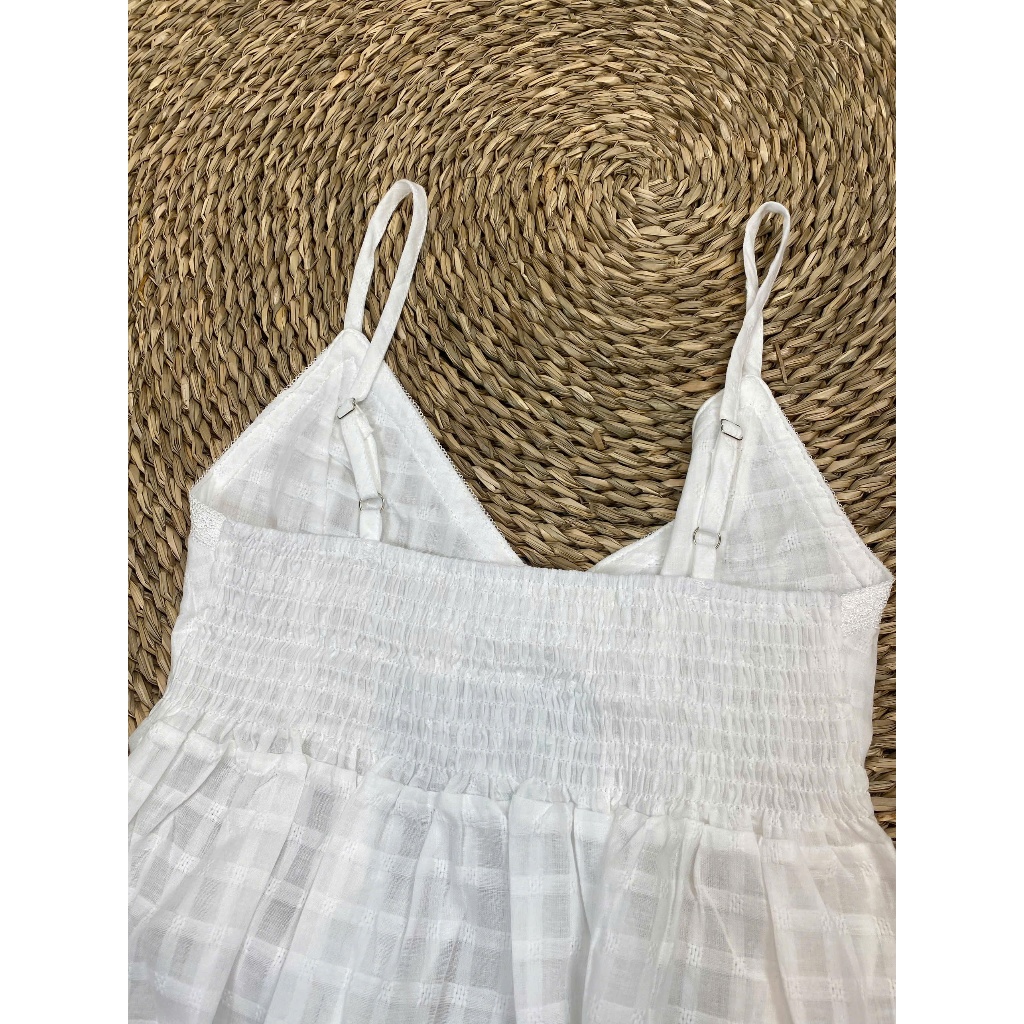 (ẢNH THẬT) Áo hai dây trắng Yummy voan mỏng, Áo babydoll dáng xòe dễ thương phong cách Hàn Quốc A82 | BigBuy360 - bigbuy360.vn