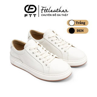 Giày thể thao da thật chính hãng Fttleather, giày sneaker cao cấp màu trắng hạn chế trơn trượt F907