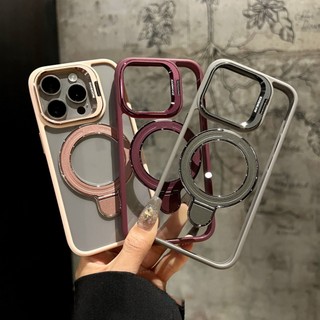 Ốp Lưng iPhone Từ Tính Sạc Không Dây Kèm Bảo Vệ Mắt Camera Giá Đỡ Sang Trọng Cho iP X/XS/11/12/13/14/15/16/17/Pro/Max