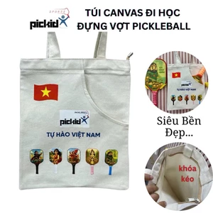 Túi vải canvas đựng vợt Pickleball chính hãng Pickid dành cho các bé đựng vợt kết học đựng sách vở
