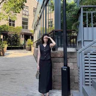𝗘𝗹𝘀𝗮 𝗦𝗵𝗶𝗿𝘁 𝗟𝗶𝗻𝗲𝗻 - |LY LINEN|  - Chân váy Linen dáng bút chì 2 lớp