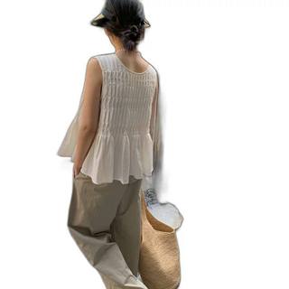 𝗟𝗶𝗰𝗲  -  Áo Linen tưng vân gỗ xếp ly babydoll