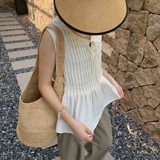𝗟𝗶𝗰𝗲  -  Áo Linen tưng vân gỗ xếp ly babydoll