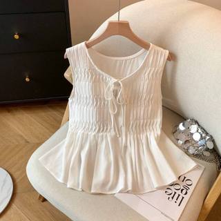 𝗟𝗶𝗰𝗲  -  Áo Linen tưng vân gỗ xếp ly babydoll