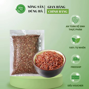 GẠO LỨT ĐỎ DẺO - TẶNG CỦ CẢI KHÔ - Gạo lứt huyết rồng Phúc Thọ - Nấu cơm, xôi dinh dưỡng