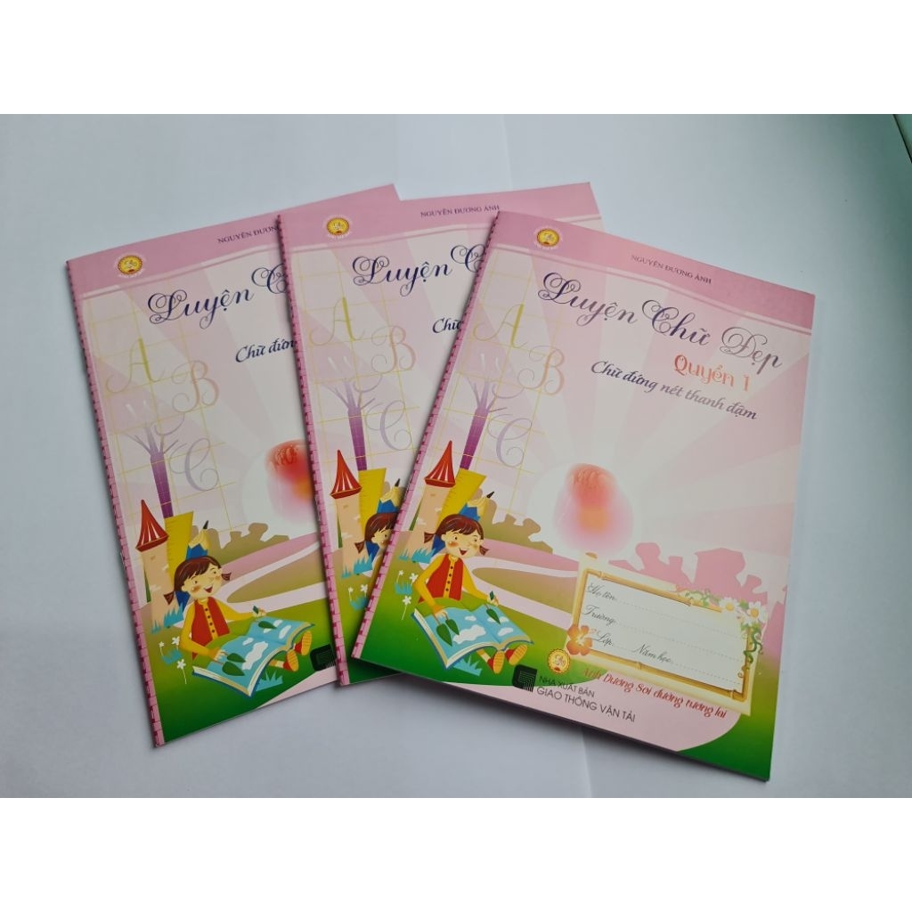 Combo 4 Quyển Vở Mẫu Chữ Đứng - Nghiêng - Hoa