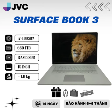 LAPTOP xách tay giá rẻ SURFACE BOOK 3 Core i7-1065G7 RAM 32GB SSD 1TB CARD 1660 TI